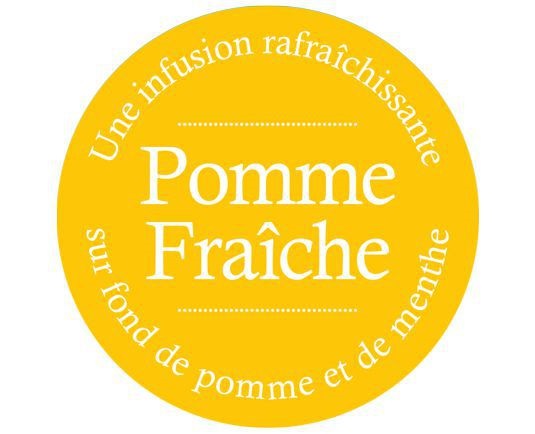 BOITE ET INFUSION etiquette pomme fraiche
