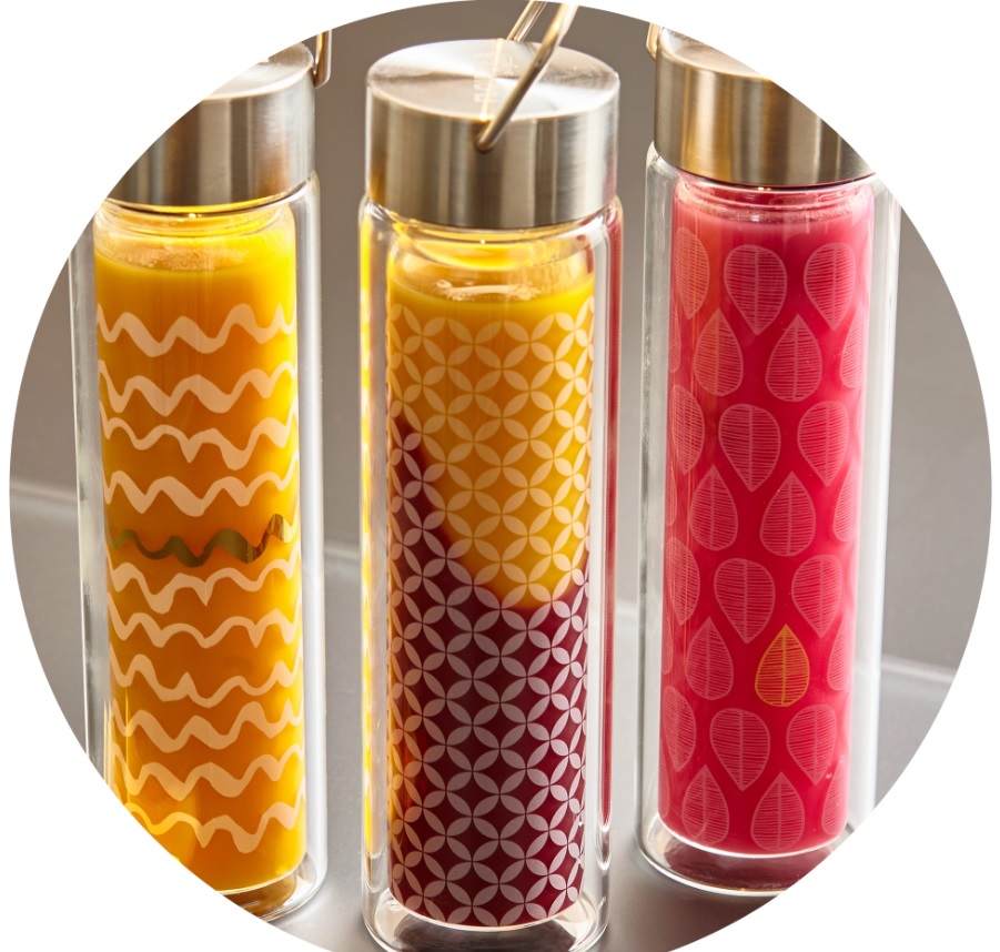 Gourde en verre Flowtea May Lin