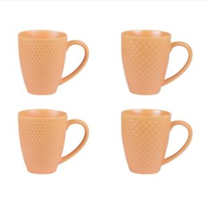 Coffret de 4 mugs Snow safran 35cl